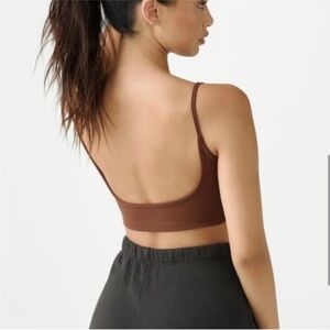 Joah Brown Low Back Crop Cami in Oxblood